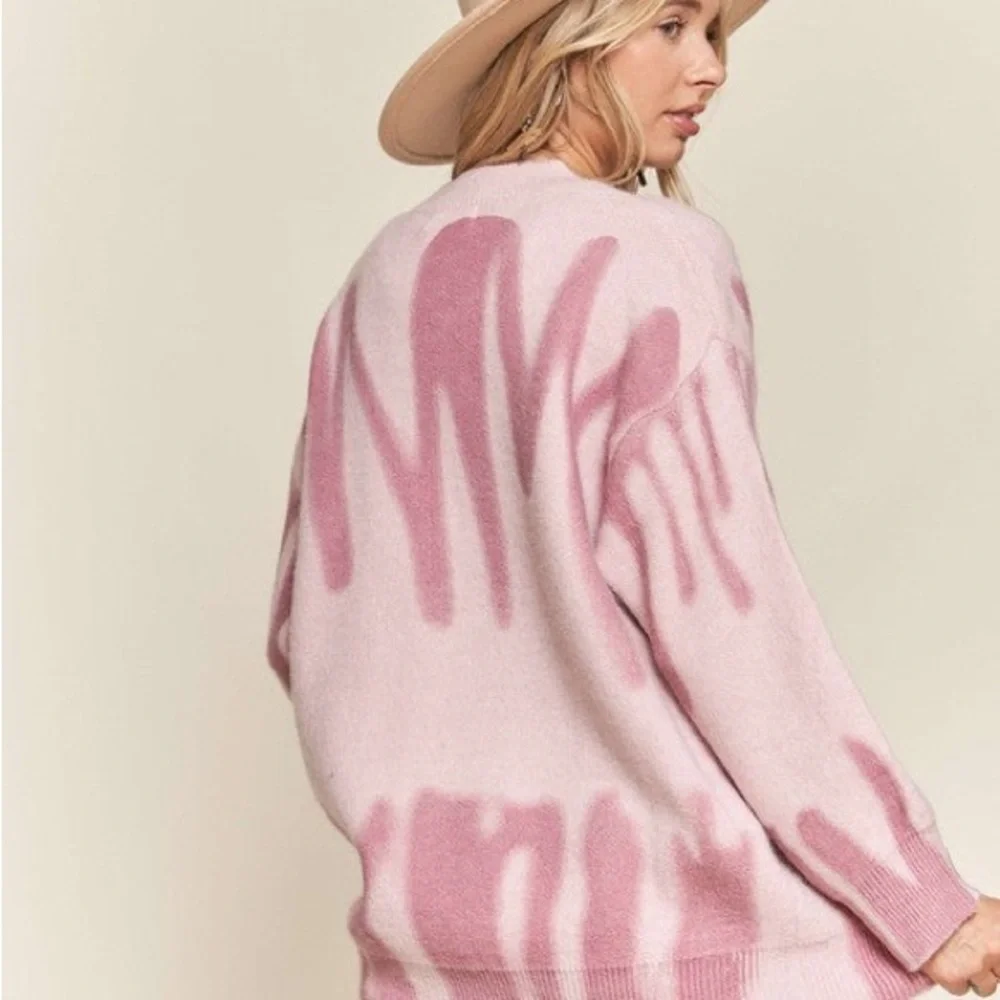 Le Lis Blush Abstract Women's Sweater - Picture 2 of 5